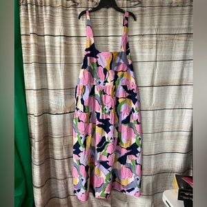 Dress Floral printed multi colored cotton dress